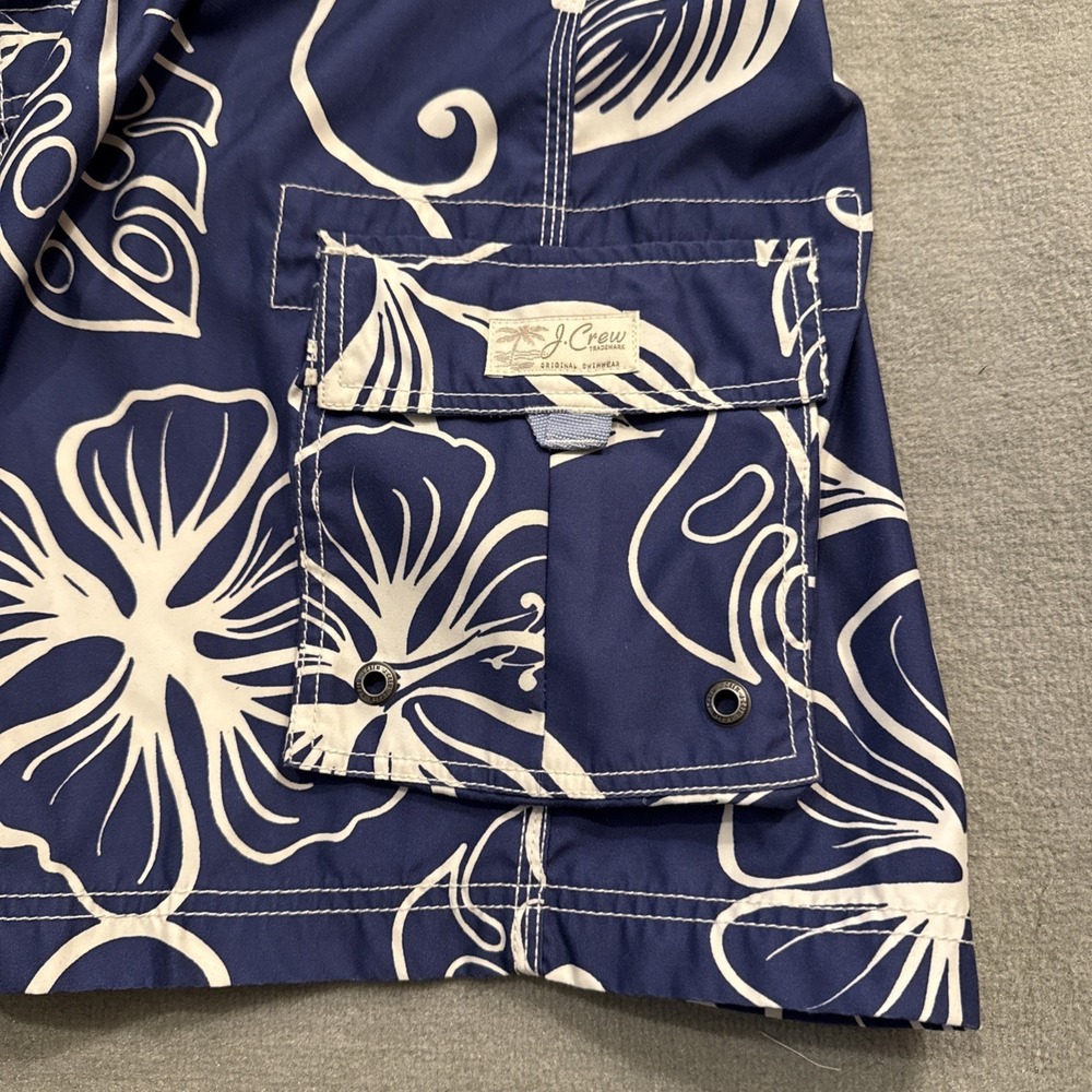 J. Crew Original Swimwear Floral Trunks Mens Size 32 Hawaiian Cruise Tropical - Picture 3 of 11